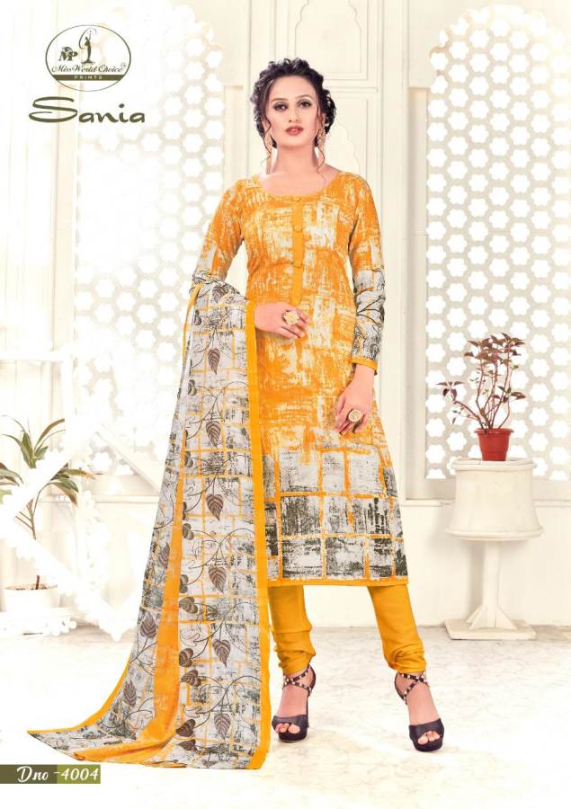 Miss World Presents Saniya Collection Of Pure Cotton Printed Dress Materials