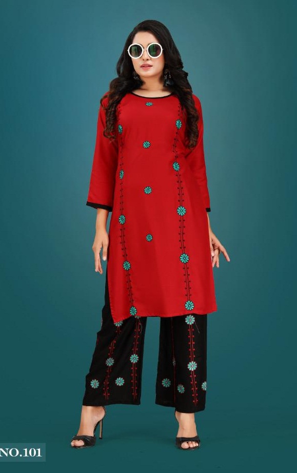 Trendy  Presents Plazo Queen Daily Wear  Kurti With Bottom