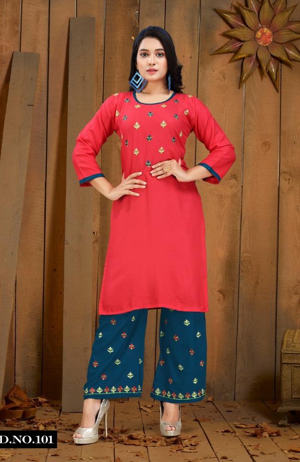 Trendy  Presents Plazo Zone  Daily Wear Kurti With Bottom