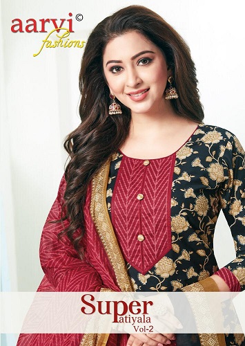 Aarvi Presents Super Patiyala 2 Cambric Cotton Ready Made Dress Collection