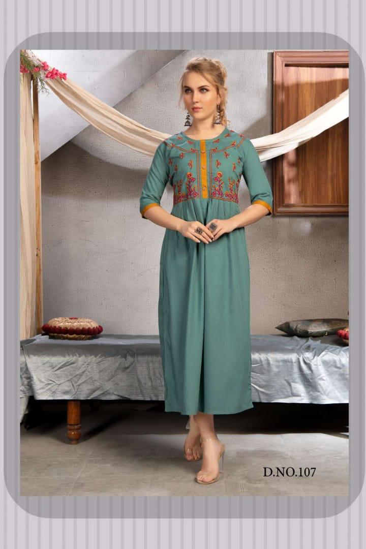 Ft Presents Saheli Heavy Rayon Casual Wear Kurti Collection