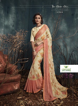 Sanskar Presents Kanghan 2 Chiffon Printed Casual Wear Saree Collection