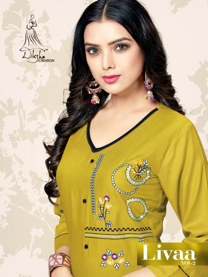 Diksha Presents  Livaa Vol 2  Casual Wear Kurti Collection