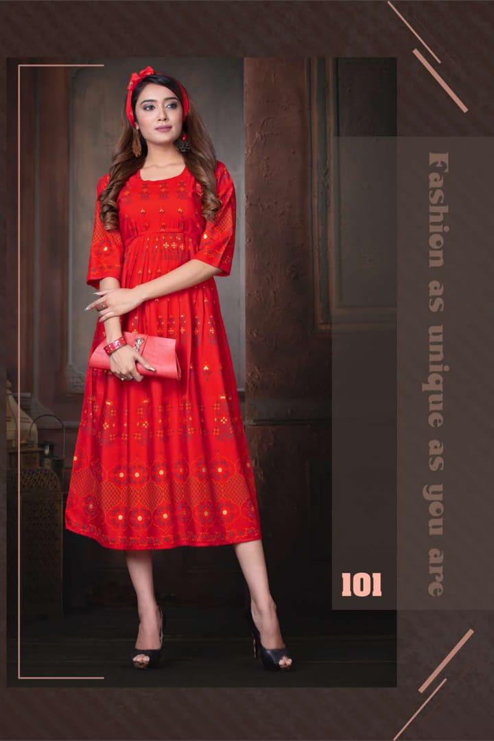 Ft  Presents Sweet Queen Casual Wear Round Kurti Collection
