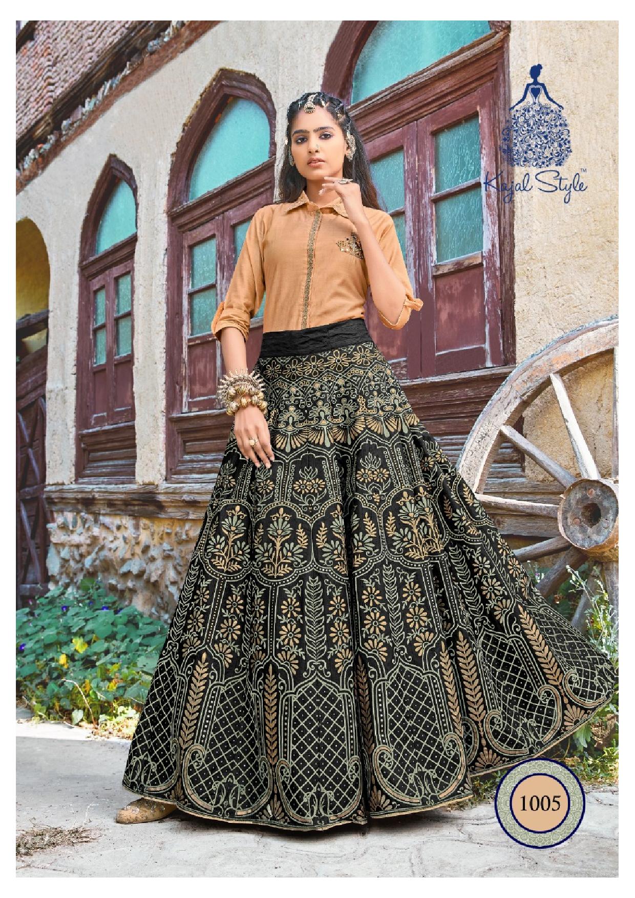 Kajal Style Fashion Fabulous vol 1 Festive Look Stylish Kurti With Bottom,