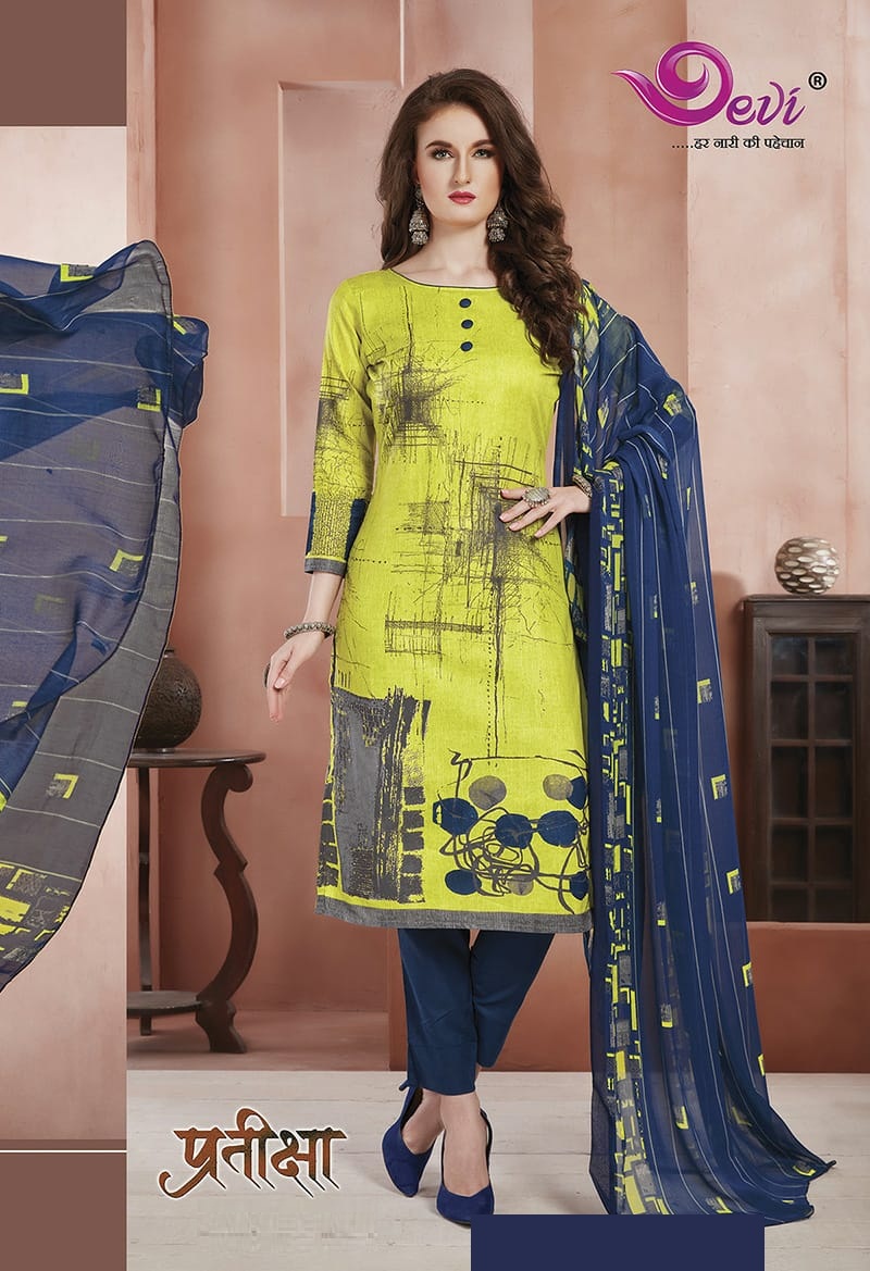 Devi  Presents Pratiksha  Vol 9 Printed Dress Material