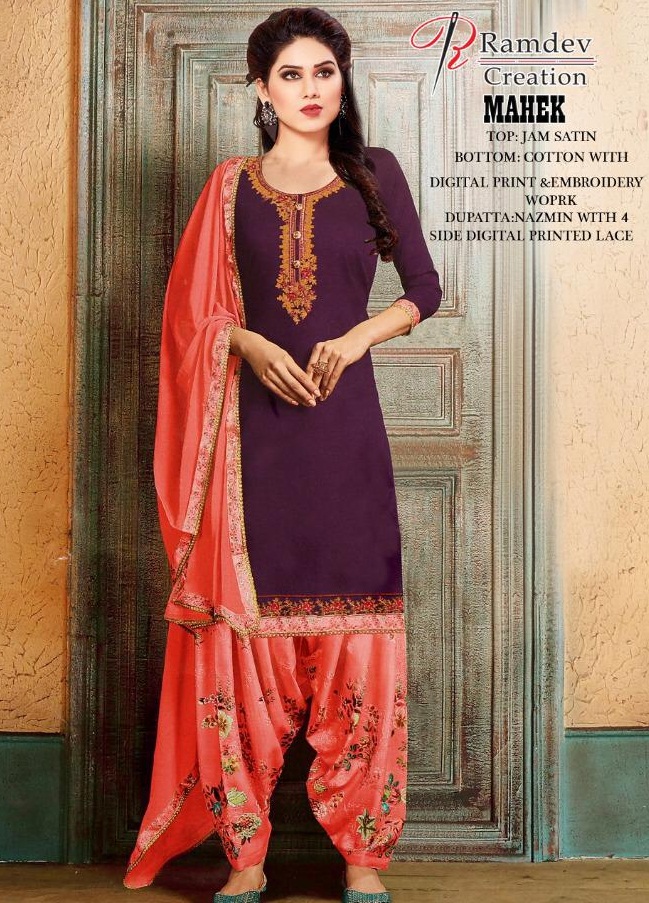 Ramdev Presents Mahek Patiyala Designer Dress Material