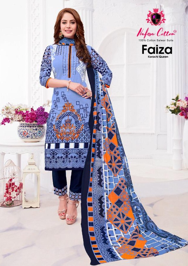Nafisa Presents  Faiza  Vol 5 Printed Cotton Dress Material