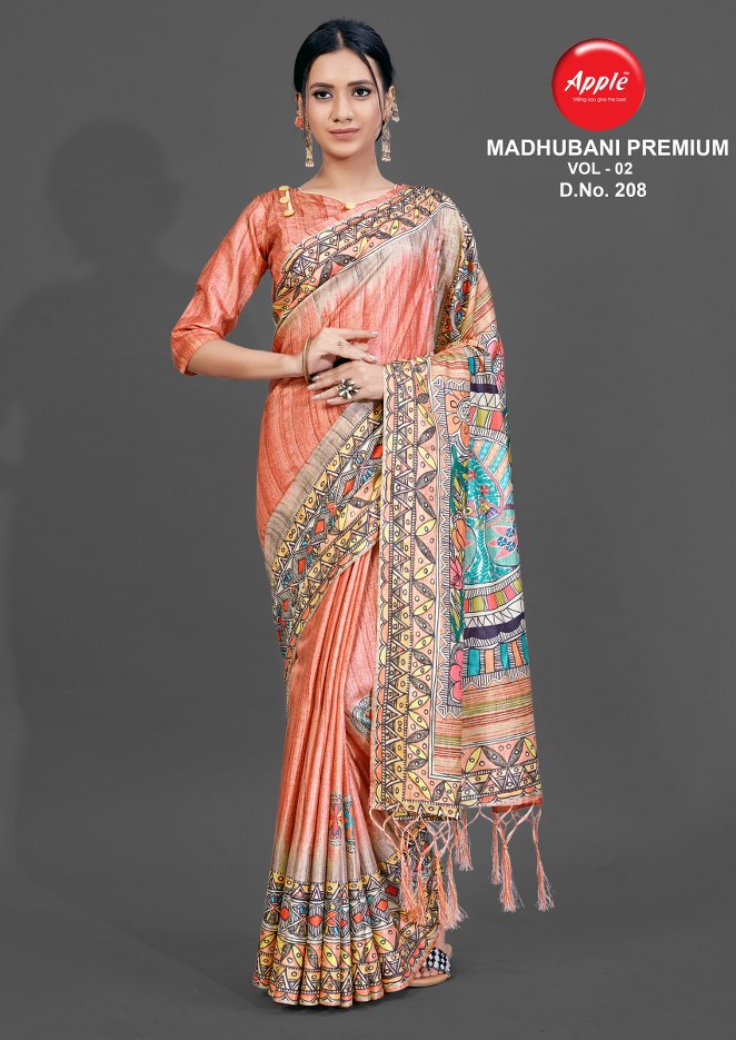 Apple  Presents  Madhubani Premium Vol 2 Casual Wear  Sarees Collection