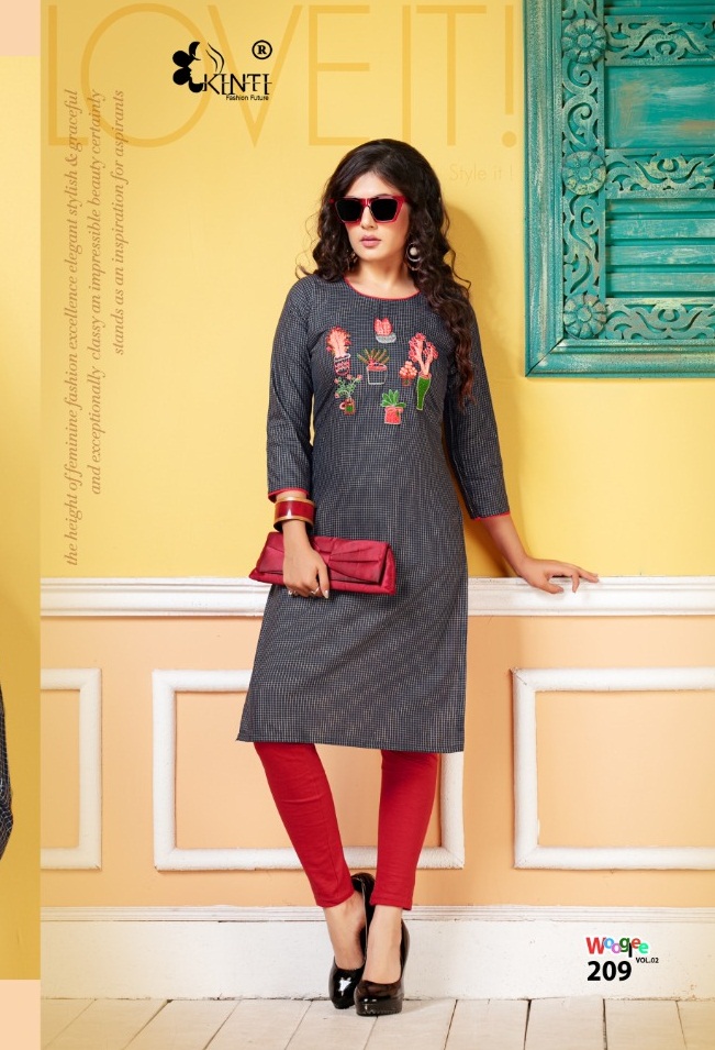 Kinti Presents Wooglee Vol 2 Casual Wear Kurti