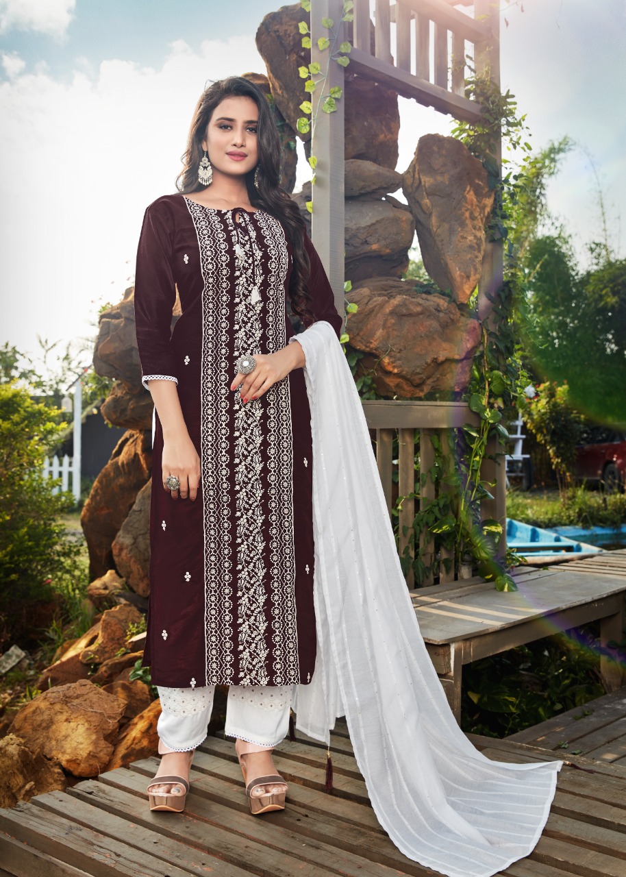 4colours Presents  Lakhnavi Designer  Kurti Collection