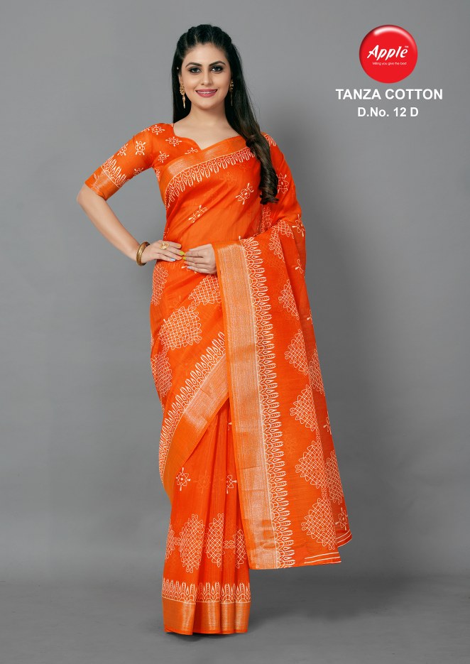 Apple Presents Tanza Cotton Vol 12 Casual Ear Sarees Collection