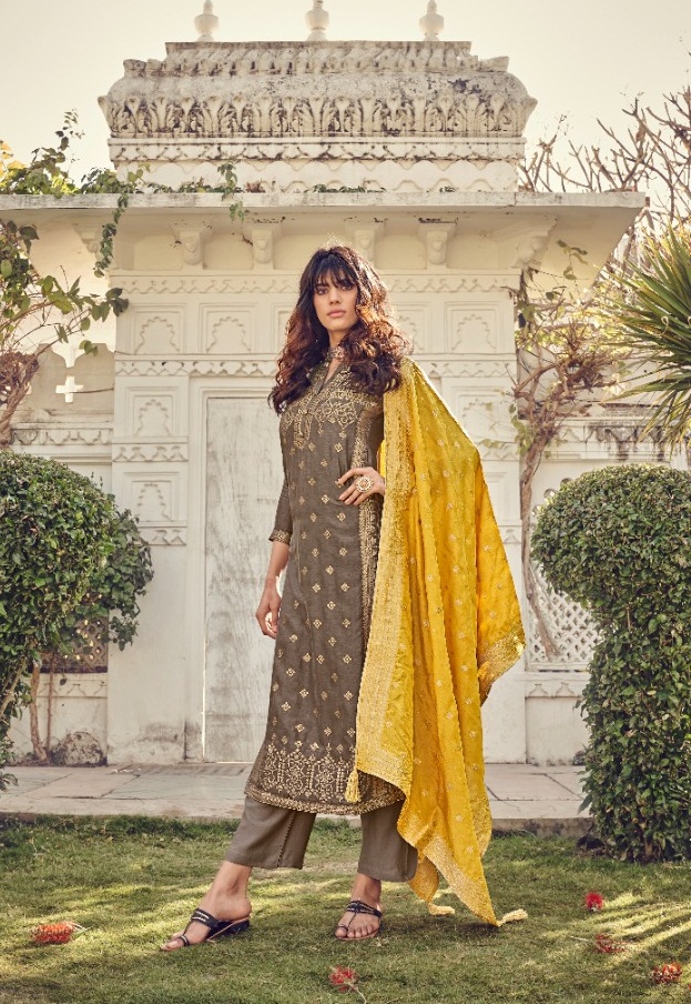 Ibiza  Presents Silky Designer Dress Material