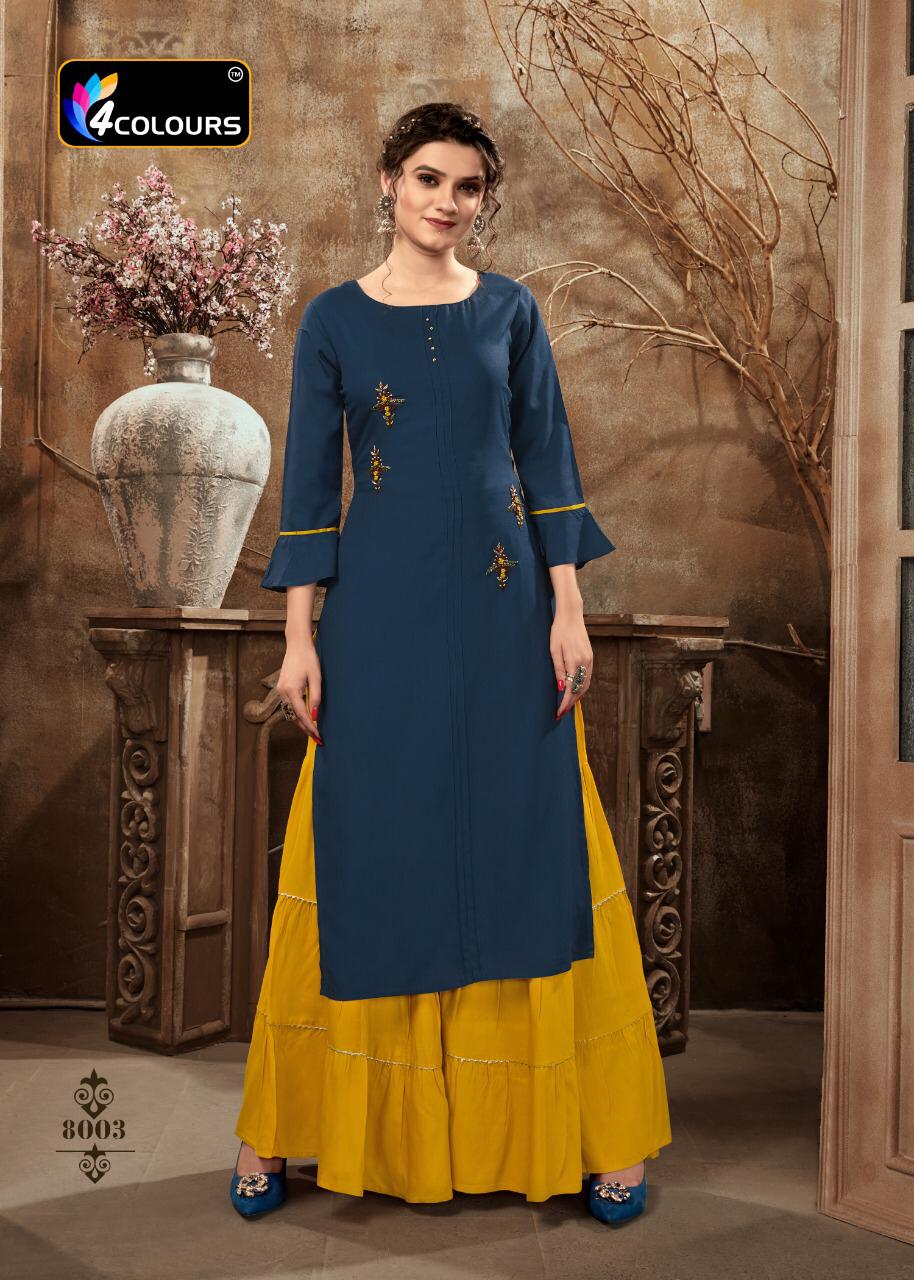 4colours  Presents   Zulfat  Kurti With Bottom