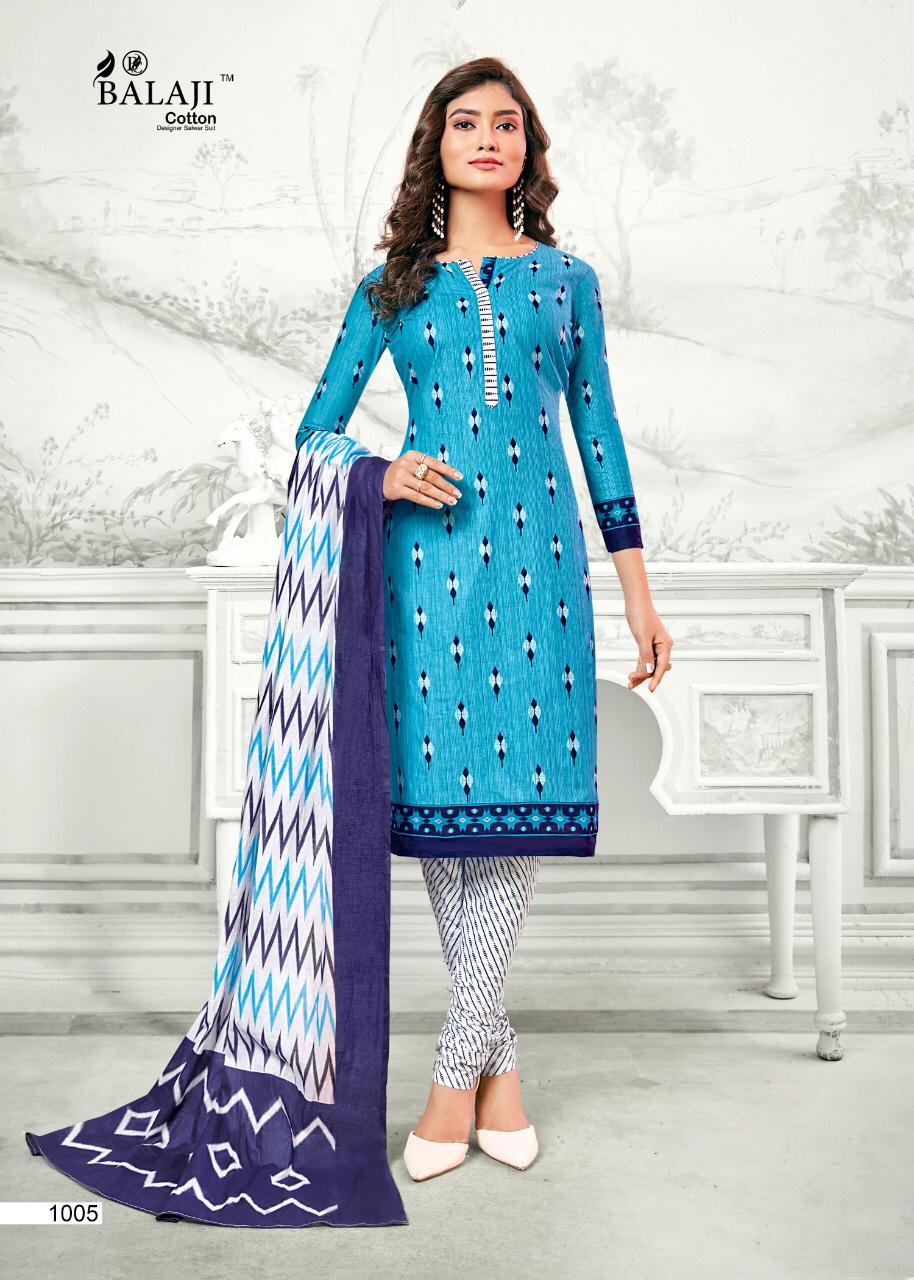 Balaji  Presents Ikkat Prime  Cotton  Dress Materials