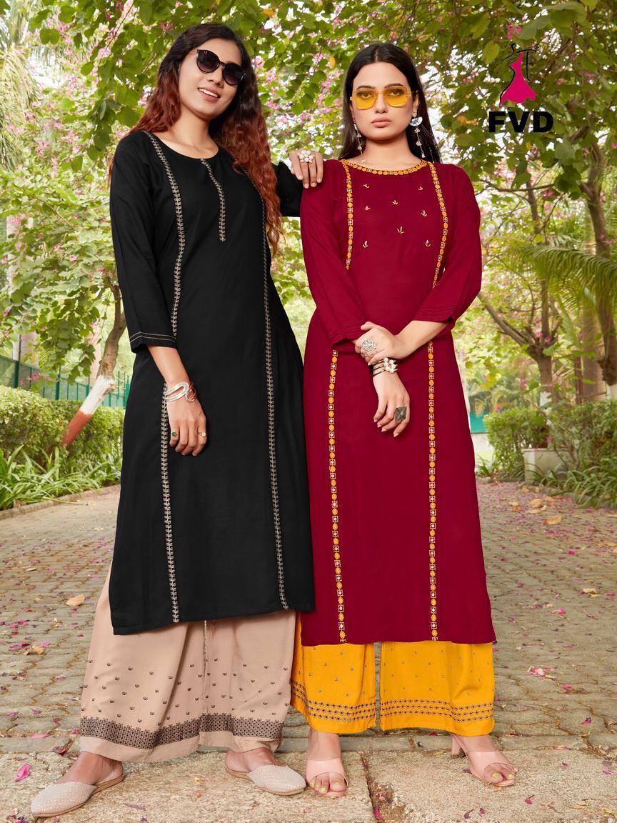 Fvd Presented   Pari Vol 1 Designer Kurti With Bottom Collection