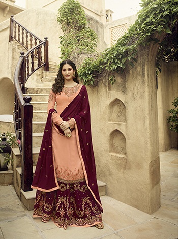 Glossy 5400 Embroidery Designer Wholesale Salwar Suits Collection