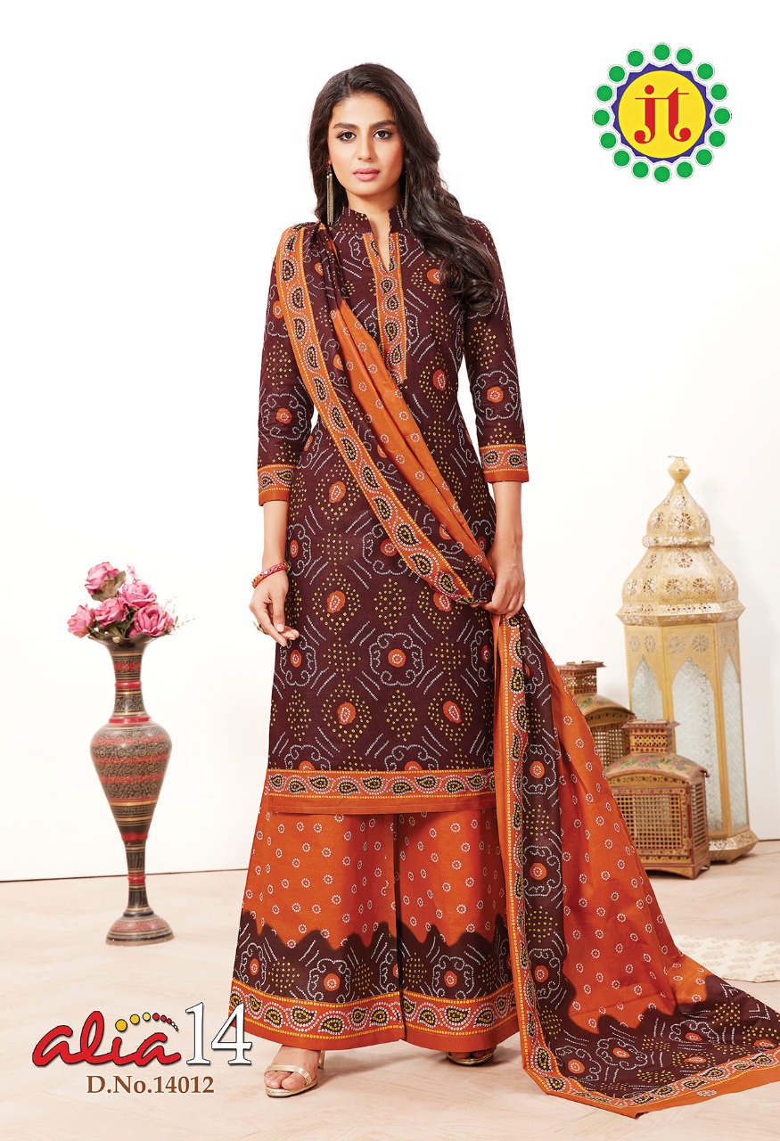Jt Presents Alia Vol 14 Bandhani Printed Dress Collection