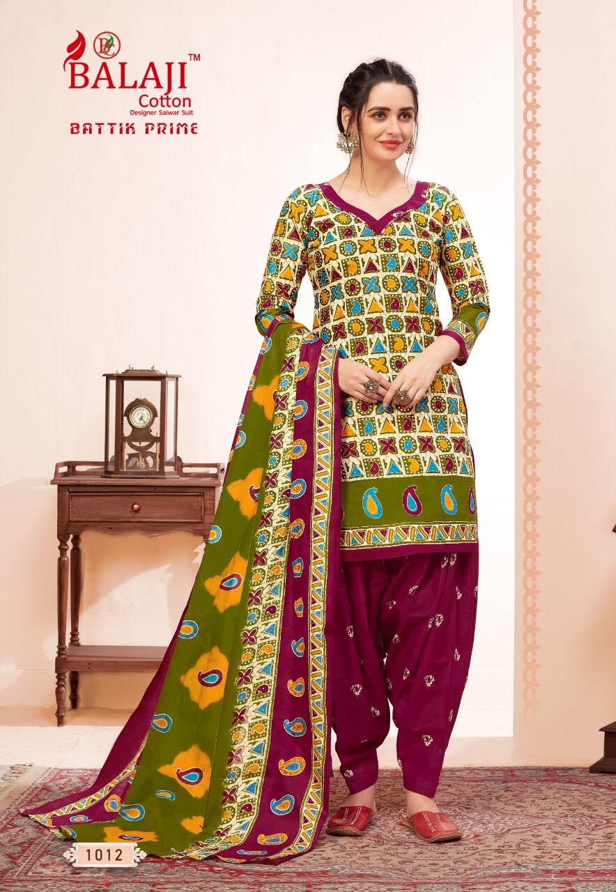 Balaji Presents Battik Prime Vol 1 Pure Printed Cotton Dress  Material
