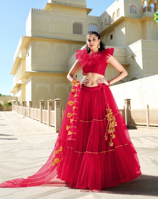 Buy Girls Red Lehenga Choli Indian Baby Lengha Chunni Online in India - Etsy-thephaco.com.vn