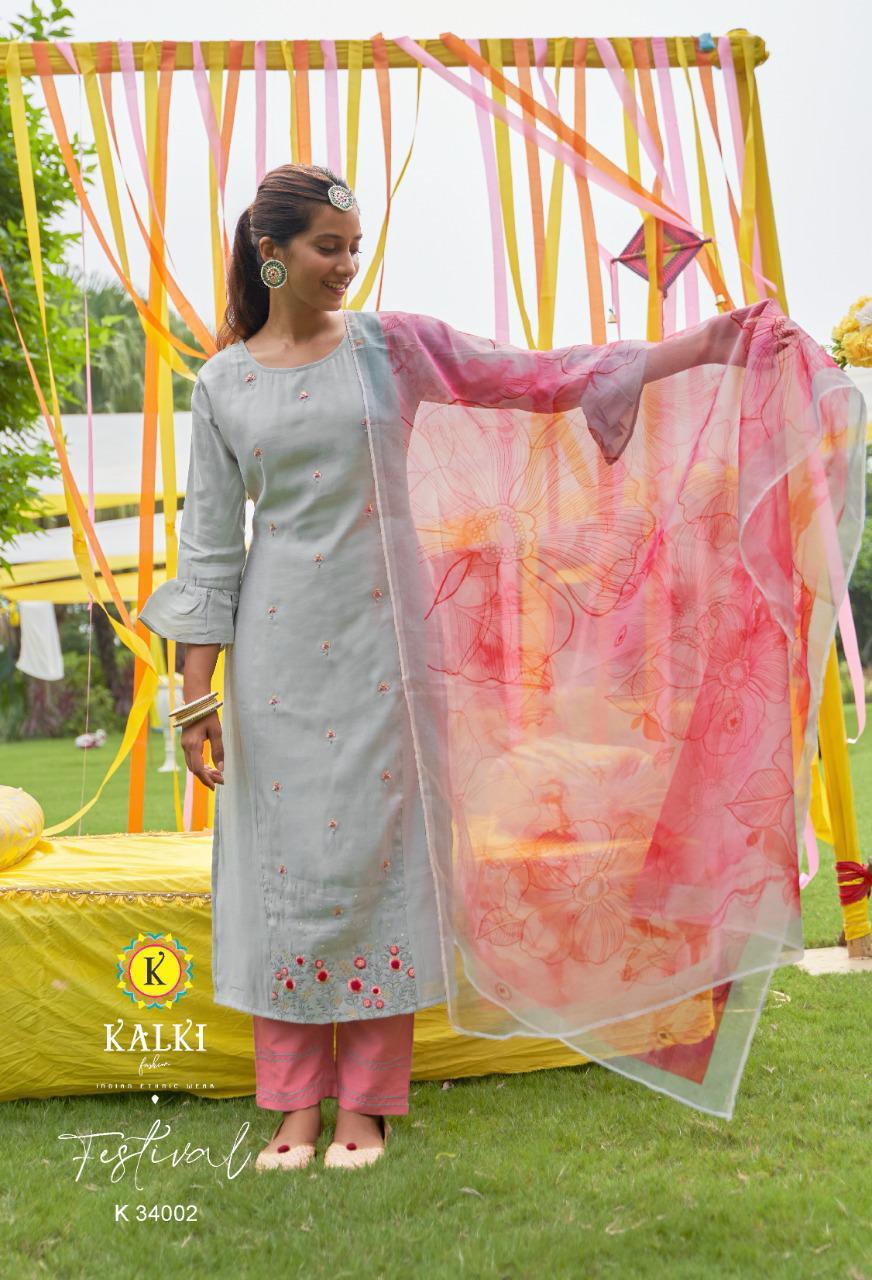 Kalki Festival Designer Festive Wear Silk Readymade Salwar Catalog