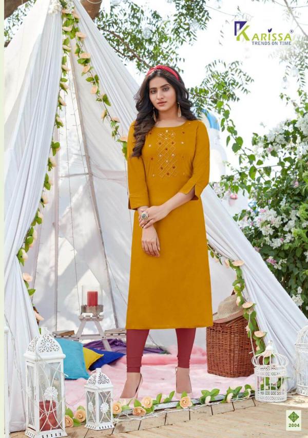 Karissa Kasturi Vol 2 Rayon Designer Hand Work Kurti Catalog