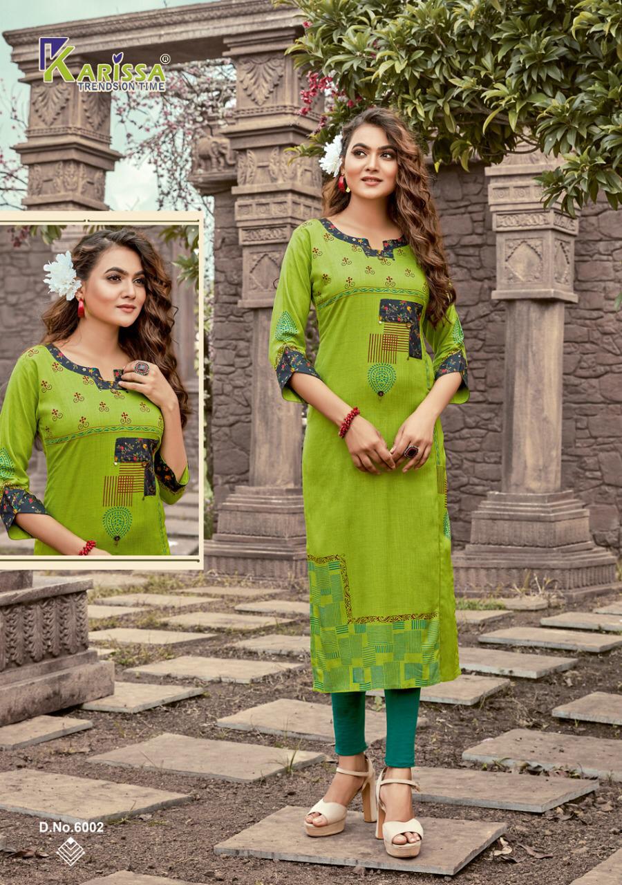 Karissa Rich Girl  Vol 6 Rayon Designer Kurti Catalog
