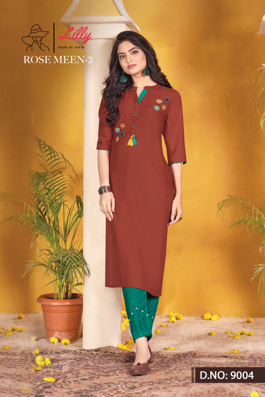 Lilly Rose Meen Vol 2 Fancy Kurti With Bottom Catalog