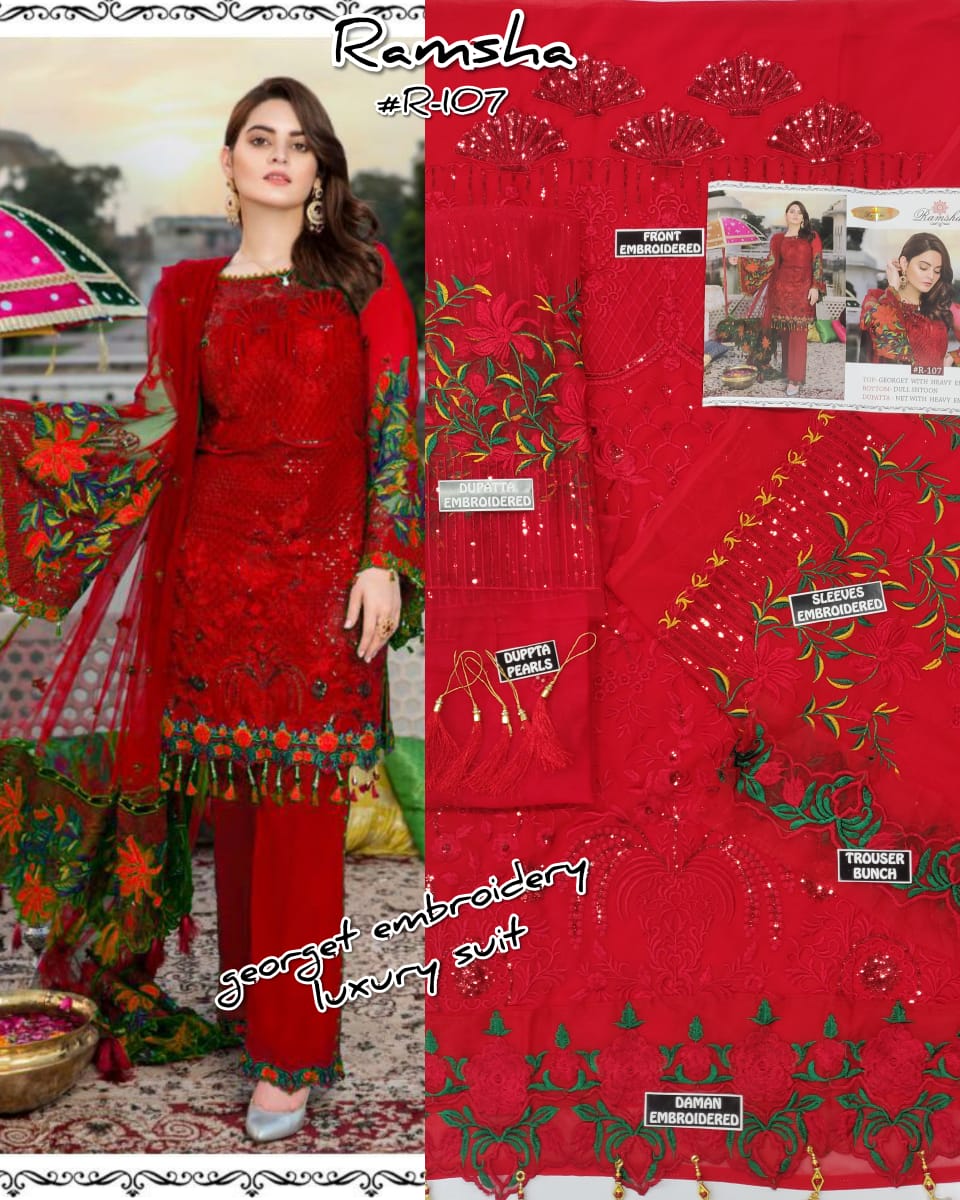 Ramsha R 107 Nx Festive Wear Pakistani Salwar Kameez Collection