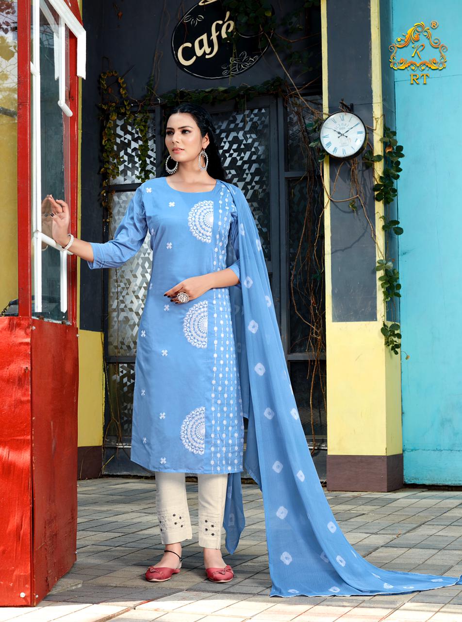 Indian Ethnic Sets | Straight Kurti, Pants and Dupatta Set with Heavy  Embroidery & Organza Dupatta | Party Wear | Daily Wear | Kurti,Pant &  Dupatta Combo – Onnaha