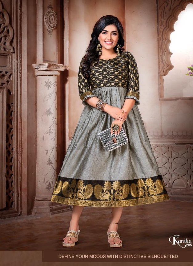 Kinti Kanika Vol  2 Casual Wear Anarkali Long Kurti Catalog