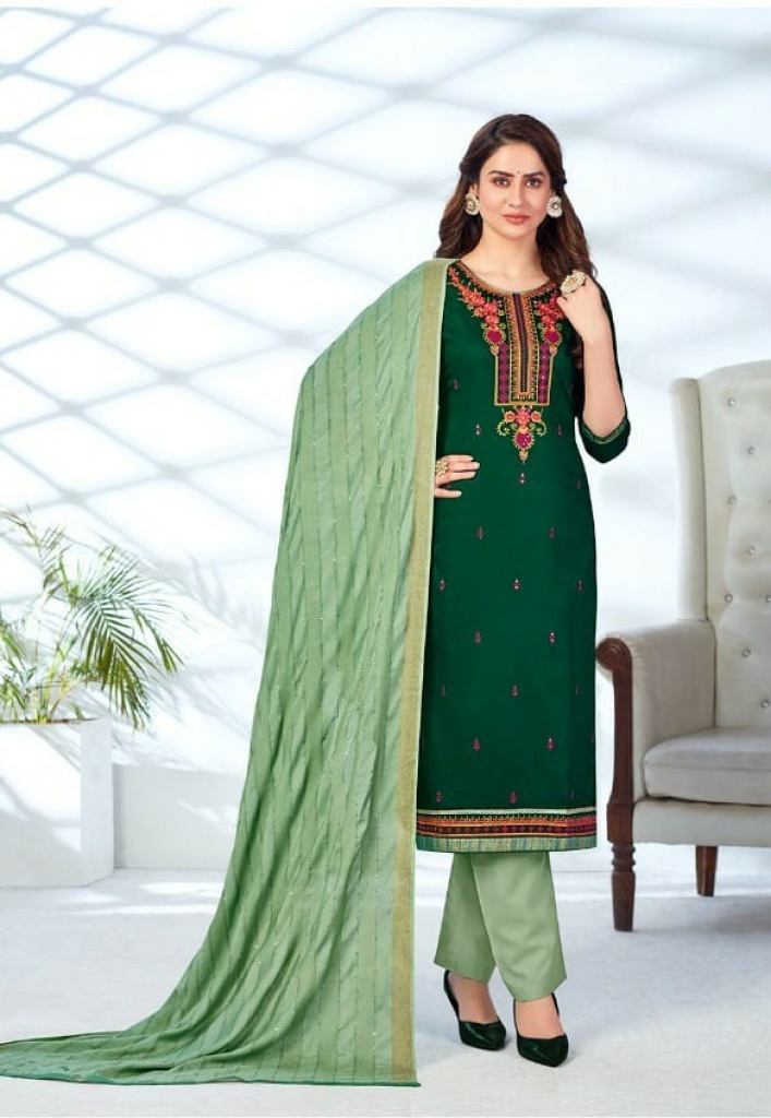 Kalarang Saloni Vol 7 Jam Silk Embroidery Salwar Kameez Catalog