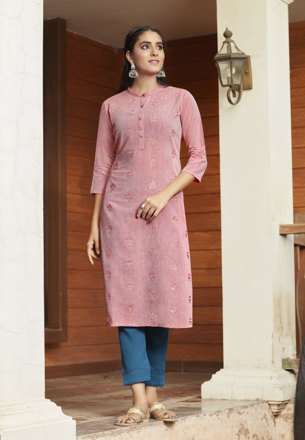 Kivi Ladlee Fancy Rayon Embroidery Kurti Catalog