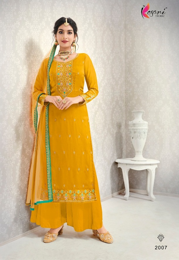 kesari trendz morpankh vol 1 series 2007-2012 satin georgette suit