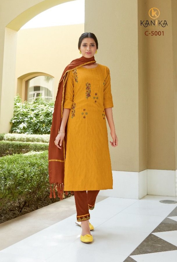 Kanika Charlie Designer Rayon Embroidery Ready-made Catalog