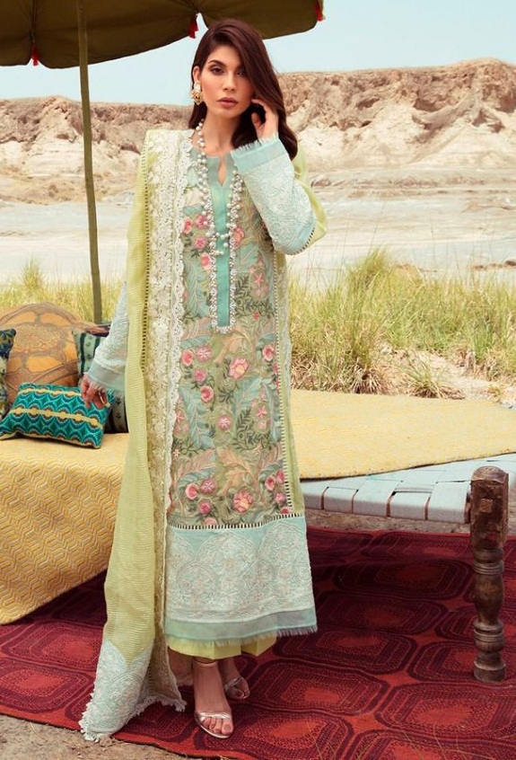 Saniya Crimson Lawn 2021 Cambric Pakistani Salwar Kameez Catalog