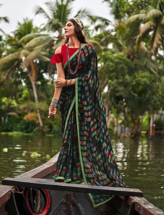 Sanskar Saachi Printed Wear Georgette Saree Catalog