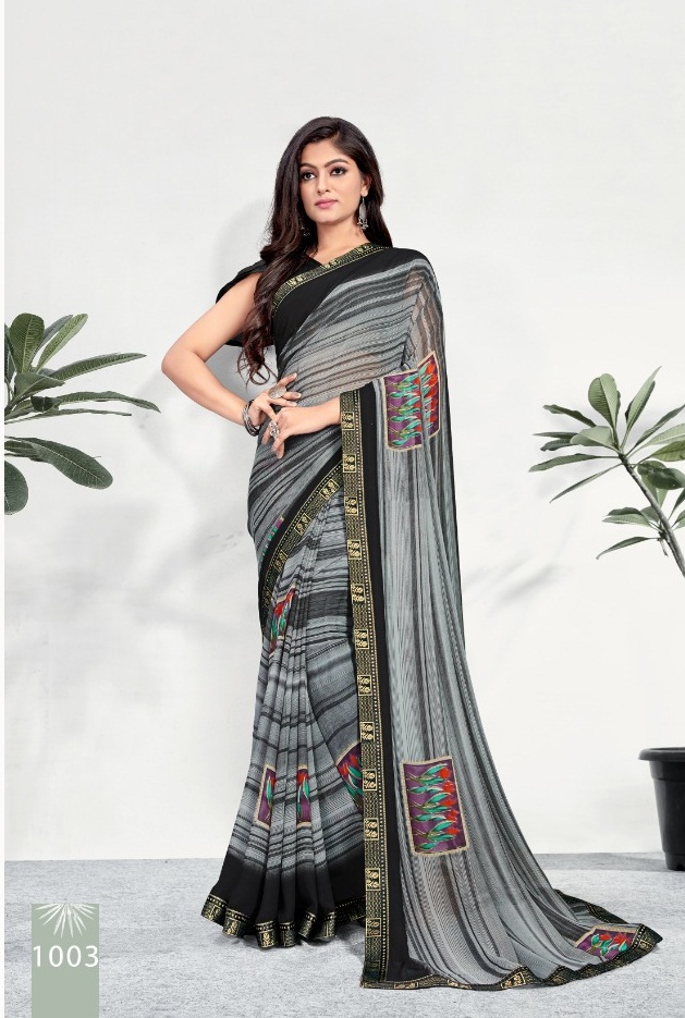 Swastik Manthan Vol 1  Casual Wear Printed Sarees Catalog