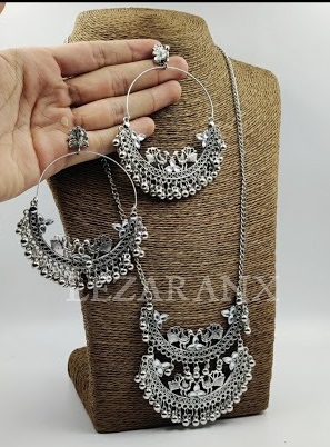 Oxidised Jewellery Ring With Set