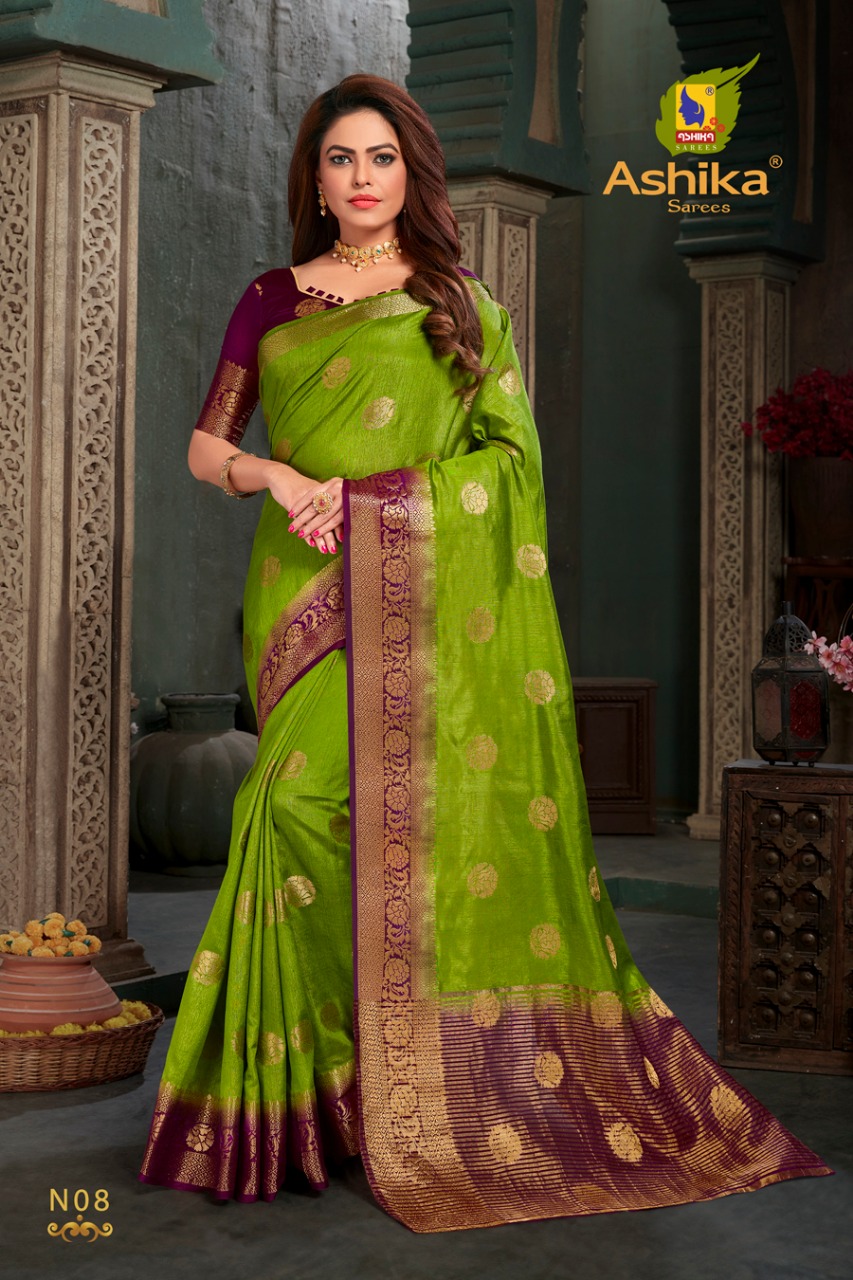 Ashika  Navratna  Tussar Silk Sarees Wholesale Collection