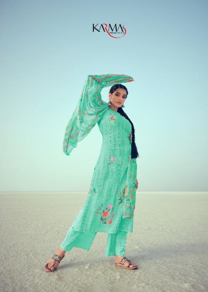 Karma Zebaish Vol 3 Ethnic Wear Fancy Dress Material Catalog