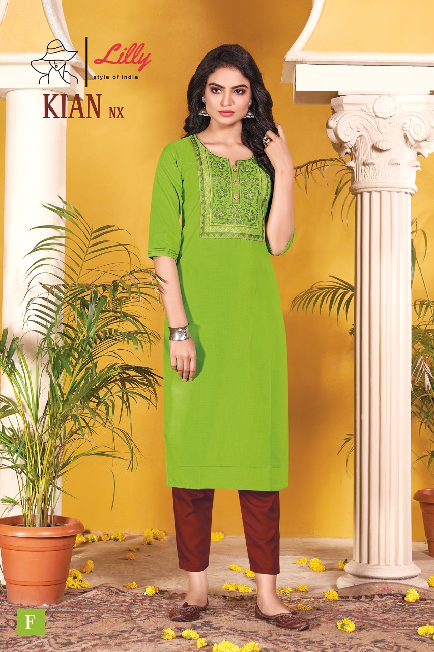Lilly Kian Nx Fancy Cotton Kurtis  Catalog