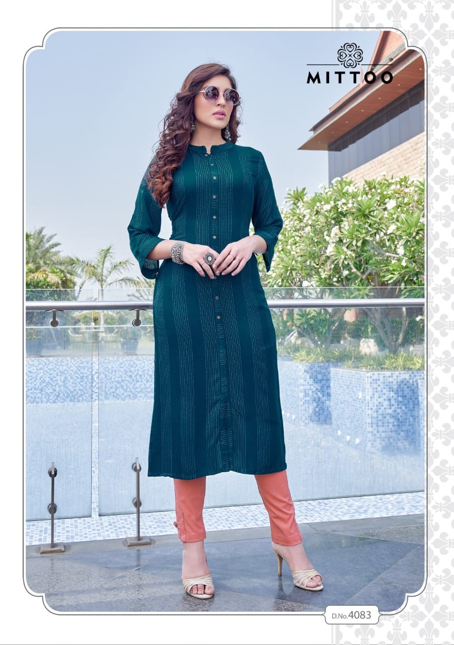 Mittoo Mohini Vol 10 Rayon Fancy Kurti With Bottom Catalog