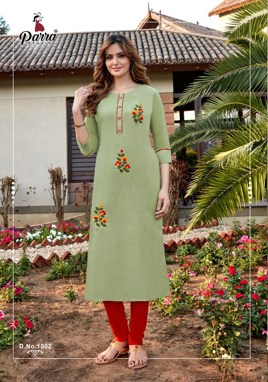Parra Studio  Kasturi Vol  1 Fancy Embroidery Kurti Catalog