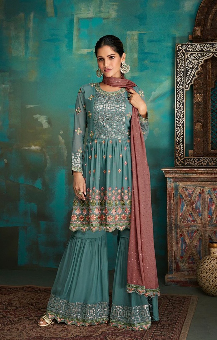 Gramo Navabi  Vol 1 Georgette Wear Designer Salwar Kameez Catalog