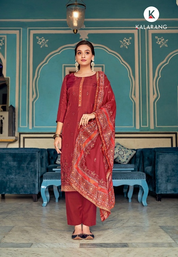 Kalarang Vihana Designer Viscose Festive Wear Salwar Suits Dress Material Wholesale In Surat