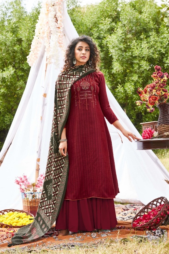 Siddhi Sagar Ajrakh Exclusive Wear Pashmina Catalog