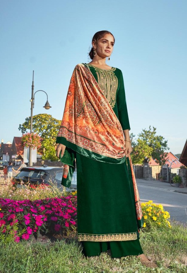 Tanishk Faiz Velvet Embroidered Winter Designer Salwar Suits  Buy Cash On Delivery Wholesale Dress Materials