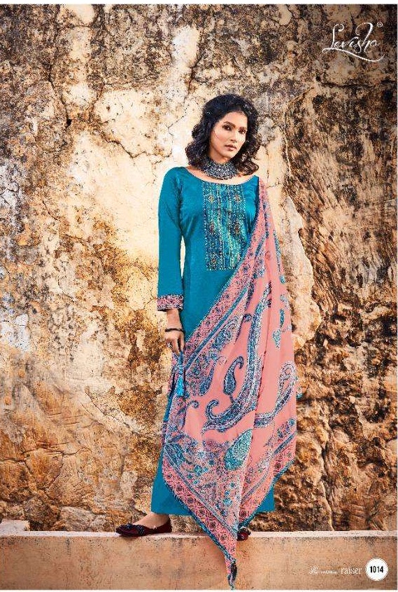 Levisha Zayra Pure Jam Cotton With Fancy Embroidery Work Dress Material Catalog