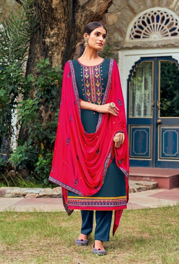 Kalarang Hazel Designer Festive Wear Dress Material Catalog Buy Silk Dress Material Wholesale